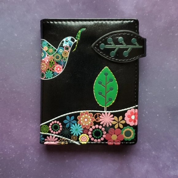 Shagwear Handbags - NWT Peace Dove Wallet - Black Vegan Leather